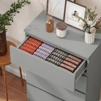 HOMCOM Chest of Drawers, 5-Drawer Storage Cabinets, Modern Dresser, Storage Drawer Unit for Bedroom(m-9)