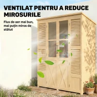 Outsunny magazie debara spațiu depozitare unelte dulap exterior(m-9)