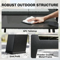 Outsunny 4 Seater Rattan Garden Furniture Set with 2 Armchairs, Loveseat, Coffee Table, Garden Sofa Set with Cushions, Dark Grey(m-5)