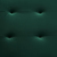 Divano-letto 2 posti, rivestimento in velluto, piedi dorati, 178x82x70 cm, Verde(m-12)