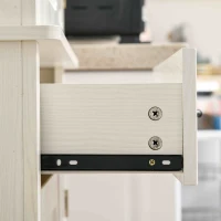 HOMCOM Tall Kitchen Cupboard, Kitchen Pantry Cabinet with Drawer, Shelves, Cream White(m-8)