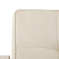 Divano letto a due posti con funzione letto, estraibile, schienale regolabile, rivestimento in chenille, 142x79x85 cm, Beige(m-12)