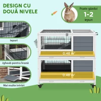 PawHut Cusca Etajata cu Roti – Animale Mici de Interior(m-4)