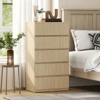 HOMCOM Chest of Drawers, 5-Drawer Storage Cabinets, Modern Dresser, Storage Drawer Unit for Bedroom(m-7)