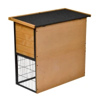 Pawhut Cusca Iepuri Exterior – Lemn & Metal, Cu Rampa & Spatiu Deschis(m-18)