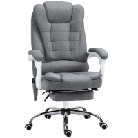 Fotel biurowy Vinsetto z masażem, ergonomiczny, z funkcją leżenia