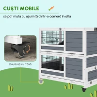 PawHut Cusca Etajata cu Roti – Animale Mici de Interior(m-7)