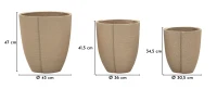 Mauro Ferretti Set 3 ghioane de exterior Peru' ø 43x47-36x41,5-30,5x34,5 (gaură ø27-33-39)(m-8)