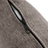 Divano angolare a forma di L con chaise longue, rivestimento in cotone-lino, cuscini inclusi, 166x118x77 cm, Grigio scuro(m-11)