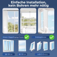 HOMCOM Tragbare Klimaanlage 12000 BTU, Klimagerät mit Kühl-, Entfeuchtungs-, Ventilator- , Schlafmodus, WiFi Sprachsteuerung(m-8)