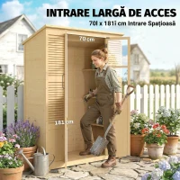Outsunny magazie debara spațiu depozitare unelte dulap exterior(m-4)