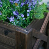 Outsunny ghiveci din lemn pentru plante, 100x36.5x36 cm, maro(m-10)