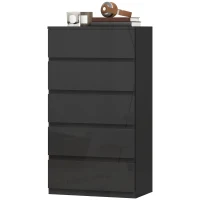 HOMCOM Chest of Drawers, 5-Drawer Storage Cabinets, Modern Dresser, Storage Drawer Unit for Bedroom(m-11)