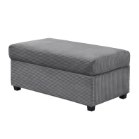 Divano a L con LED, rivestimento in velluto a coste, ottomana, 184x84,5x85,5 cm, Grigio(m-9)