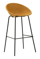 Mauro Ferretti Set scaune de bar Ibiza muștar 2 bucăți cm 50x50x98 (înălțime șezut cm 75)(m-1)