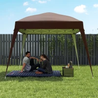 Outsunny Pavillon-Ersatzdach, Ersatzplane für Pavillon 3x3 m Basis/ 2,4x2,4 m Oberseite, Gartenzeltdach-Ersatz, UPF50+(m-8)