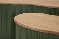 Mauro Ferretti Set de măsuță de cafea Frankfurt verde 2 bucăți cm 87x53x32-50x35x28(m-6)