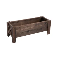 Outsunny ghiveci din lemn pentru plante, 100x36.5x36 cm, maro(m-13)