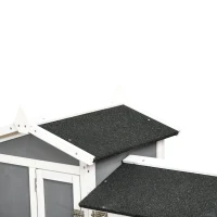 PawHut Cusca Exterior pentru Iepuri – Cu Roti, Casa si Zona de Alergat(m-9)