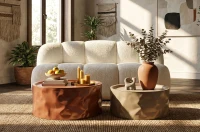 Mauro Ferretti Set măsuță de cafea Norimberga 2 bucăți cm ø 62x30-51x26(m-6)