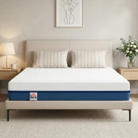 HOMCOM Colchón 140x190cm, colchón para 2 personas, espuma viscoelástica con té verde, funda extraíble lavable, firmeza media(m-2)