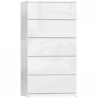 HOMCOM Chest of Drawers, 5-Drawer Storage Cabinets, Modern Dresser, Storage Drawer Unit for Bedroom(m-1)