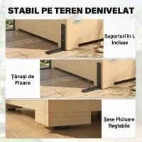 Outsunny magazie debara spațiu depozitare unelte dulap exterior(m-8)