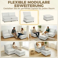 HOMCOM Akzentstuhl, Moderner Leathaire-Stuhl mit Breiter und Tiefer Sitzfläche, Dicke Polster, Einfache Montage, Grau(m-4)