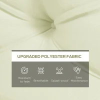 Outsunny Set 2 Perne de Grădină pentru Ședere și Spate cu Umplutură Groasă, Perne de Exterior din Poliester pentru Canapele și Paleți, Crem(m-4)