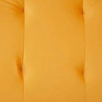 Divano-letto 2 posti, rivestimento in velluto, piedi dorati, 178x82x70 cm, Giallo(m-10)