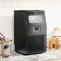 HOMCOM Commercial Ice Maker with 4kg Ice Storage - Black(m-2)