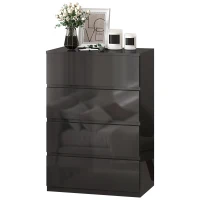 HOMCOM Chest of Drawers, 4-Drawer Storage Cabinets, Modern Dresser, Storage Drawer Unit for Bedroom(m-11)