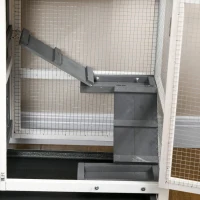 PawHut Cusca Exterior pentru Iepuri – Cu Roti, Casa si Zona de Alergat(m-13)