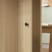 HOMCOM Masă de Bucătărie Pliabilă, Masă Rabatabilă cu Roți și Frâne pentru 6 Persoane, Birou Pliabil cu 2 Sertare și Dulap, pentru Living, 120x60x76.5 cm, Lemn Natural(m-9)