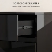 HOMCOM Chest of Drawers, 4-Drawer Storage Cabinets, Modern Dresser, Storage Drawer Unit for Bedroom(m-7)