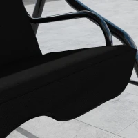 Outsunny Baloiço de Jardim de 2-3 Lugares com Toldo Ajustável Impermeável e Estrutura de Aço para Pátio Varanda 170x110x153 cm Preto(m-8)