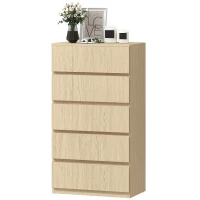 HOMCOM Chest of Drawers, 5-Drawer Storage Cabinets, Modern Dresser, Storage Drawer Unit for Bedroom(m-11)