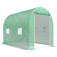 Outsunny 300 x 195cm Walk-In Tunnel Greenhouse - Green(m-1)