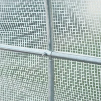 Outsunny 2.5 x 2 x 2 m Large Walk-In Tunnel Greenhouse, Outdoor Polytunnel Plant Shelter, Galvanised Steel Frame, White(m-20)