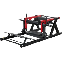 SPORTNOW Macchina per Hip Thrust con Pedana Regolabile, Capacità 270 kg e Porta Pesi, Rosso(m-1)