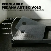 SPORTNOW Macchina per Hip Thrust con Pedana Regolabile, Capacità 270 kg e Porta Pesi, Rosso(m-6)