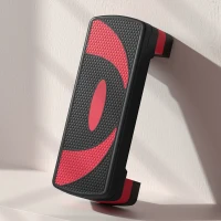 HOMCOM Step Fitness da Aerobica Regolabile su 3 Altezze, in Plastica, 80x31x10/15/20 cm, Rosso e Nero(m-8)