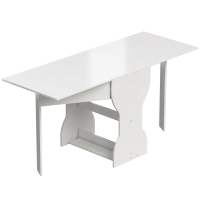 HOMCOM Tavolo da Pranzo Pieghevole per 4 Persone con Ripiano, in Legno, 160x60x75 cm, Bianco