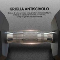 HOMCOM Set 2 Manubri Fitness da 15 kg Esagonali con Impugnatura Antiscivolo, in Acciaio e Gomma, Ø15.5 x 33.6 cm, Nero(m-5)