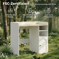 HOMCOM Schrank über der Waschmaschine mit Soft-Close-Scharnieren, moderner Bad-Organizer über der Toilette mit offenen Ablagefächern(m-6)