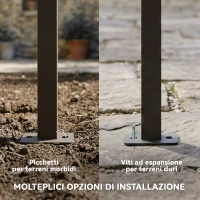 Outsunny Gazebo Pergola Addossata 3x3 m con Tetto Scorrevole e Fori di Drenaggio, Crema(m-7)