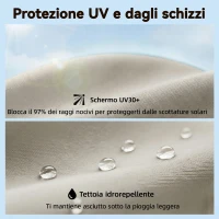 Outsunny Ombrellone da Giardino Inclinabile 2x2 m a 6 Stecche con Manovella, in Metallo e Poliestere Grigio Chiaro(m-5)