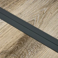 Outsunny Tavolo da Giardino Rettangolare per 6 Persone con Piano Effetto Legno, in Acciaio e PSPC, 145x85x72 cm, Grigio(m-8)