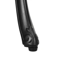 Outsunny Set da Giardino 3pz con 2 Sedie da Esterno e Tavolino in Vetro con Foro per Ombrellone, in Alluminio, Nero(m-9)