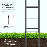 Outsunny Łuk ogrodowy do roślin pnących, 140x40x240 cm, stalowy(m-5)